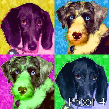 Custom dog pop portraits