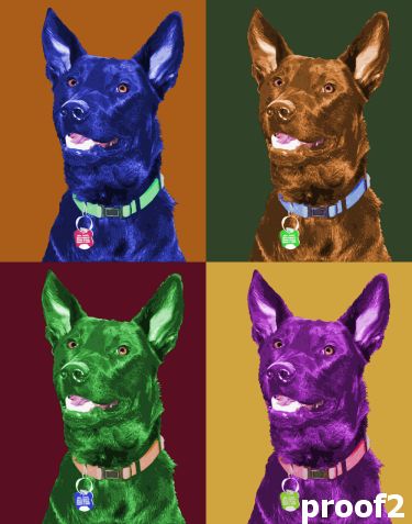 pop art dog portrait and dog lover art