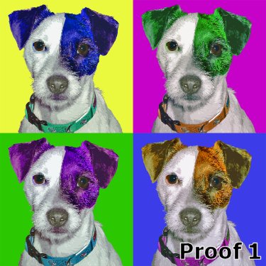 pop art pet portrait jack russell gifts