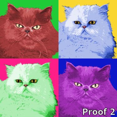 Cat art pop portraits