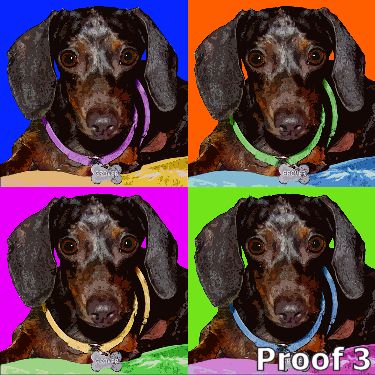 Dachshund whimsical Pop Art Portrait