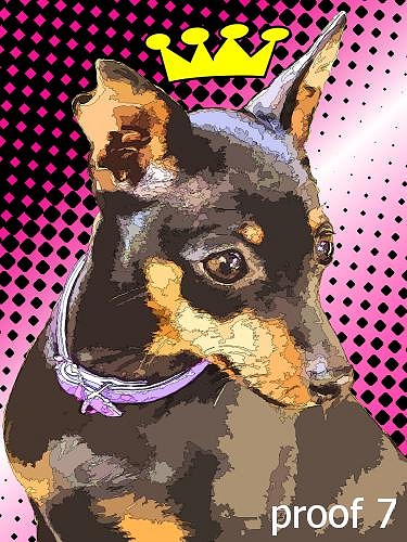 Miniature Pinscher pop art dog custom portrait