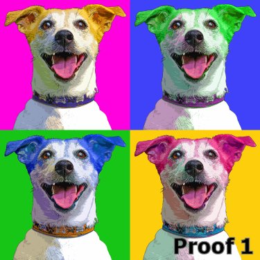 pop art pet portrait jack russell gifts