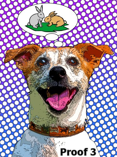 comic style pop art dog portraits JRT