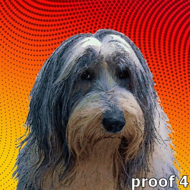 Custom Bearded Collie gifts and pop portraits