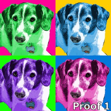Jack Russell Pop Art Portrait and Gift Items