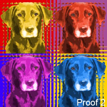 Warhol style dog art