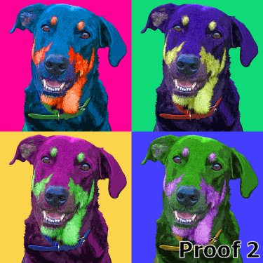 pop art dog portrait and dog lover art