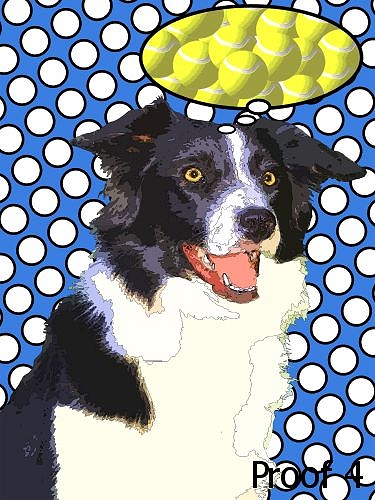 Border Collie gifts and  pop portraits