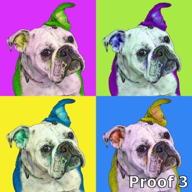 pop art pet english bulldog