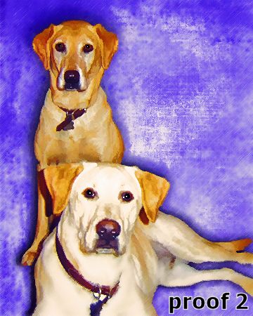 Yellow Labrador Retriever Art Portrait