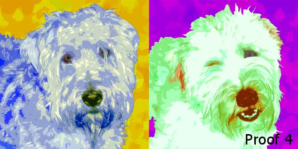 Custom Wheaton Terrier Warhol style art portrait