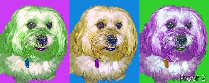 Custom Dog Art Triptich