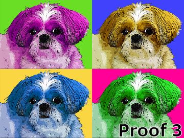 shih tzu custom portrait warhol style