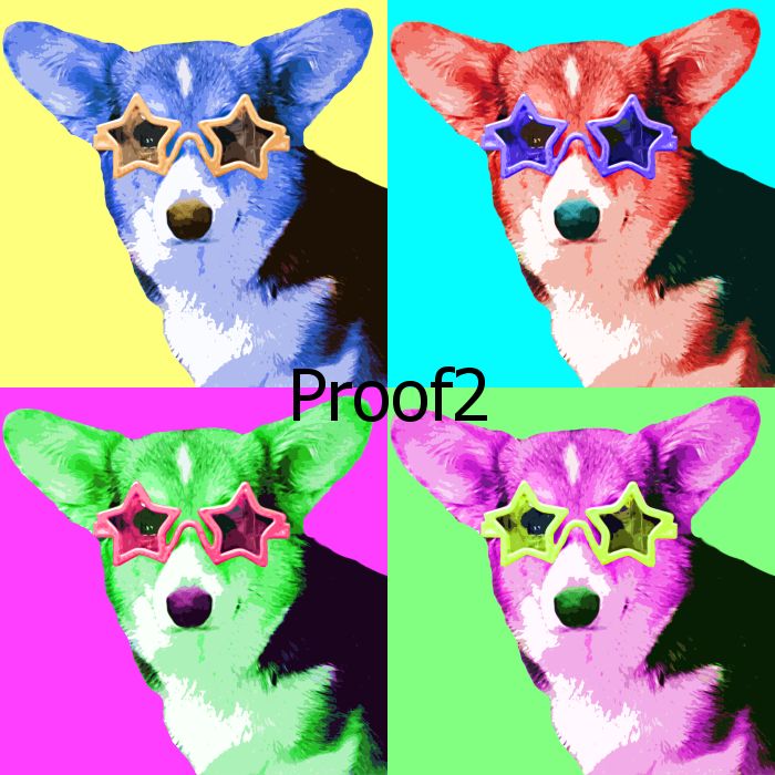 Corgi art portrait