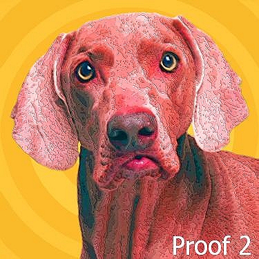 Weimaraner custom Warhol inspired pop art