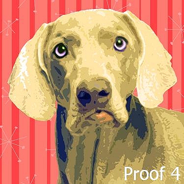 Custom Warhol style Weimaraner art