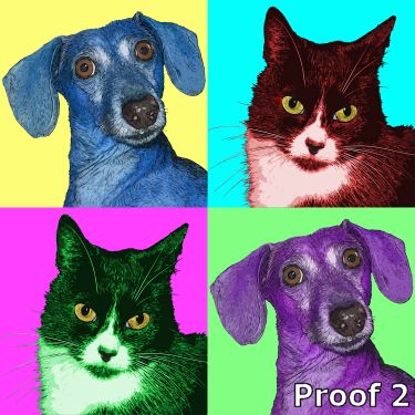 pet pop art portrait