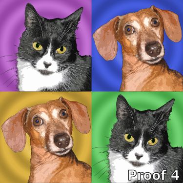 Custom pet pop portrait