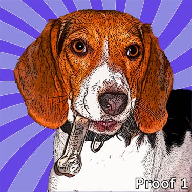 Custom Beagle Portrait Pop Art Style