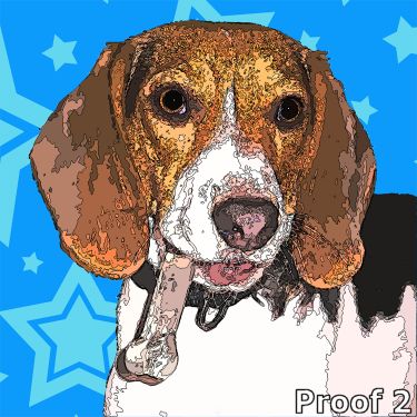 Custom portrait of a Beagle