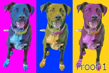 Lab mix portraits and art
