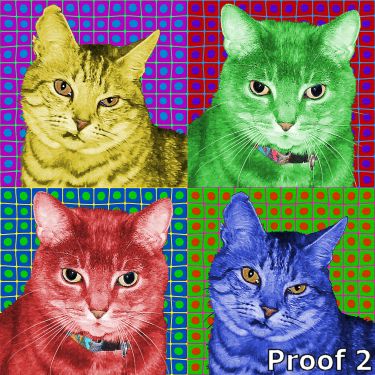 warhol style cat art