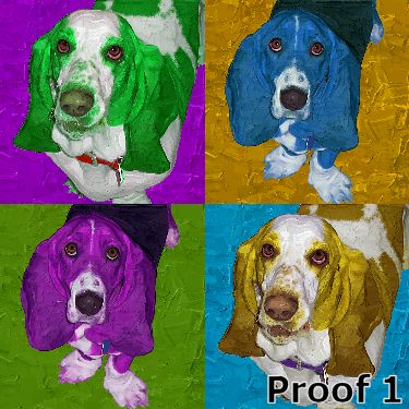 Custom Basset hound art