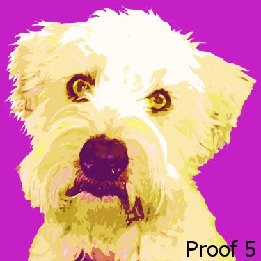 Wheaton Terrier art warhol style 