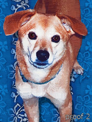 pop art pet dog portrait
