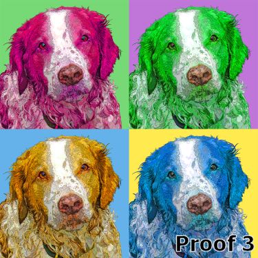 English Springer Spaniel Warhol inspired art