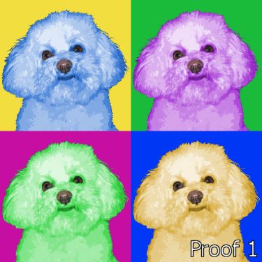 Bichon Frise art portraits 