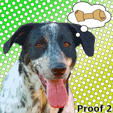 dog pop art portrait