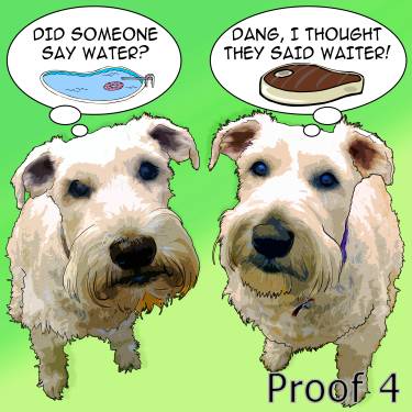 Custom Wheaten Terrier comic style art portrait