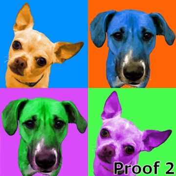 pet pop art portrait