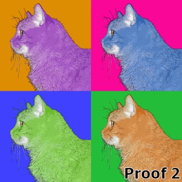 pop art portrait cat