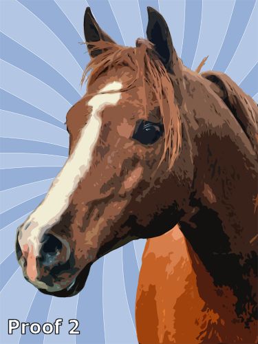 Custom comissioned horse portrait