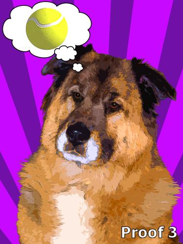 custom dog comic art 