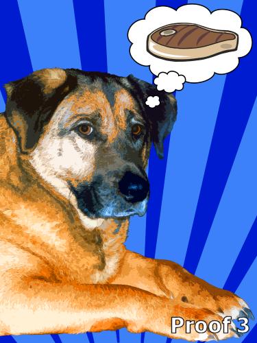 custom dog comic art 
