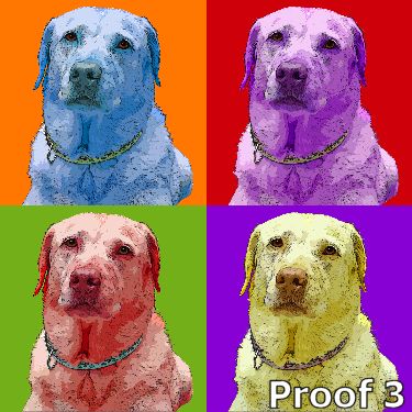 Custom Cool Labrador pop art 