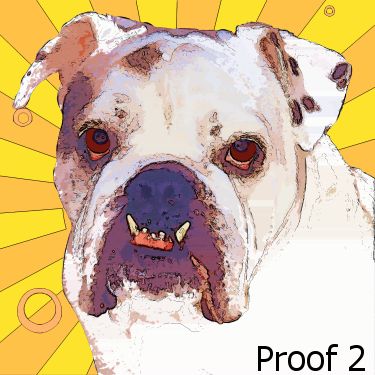 custom pet portrait English Bulldog