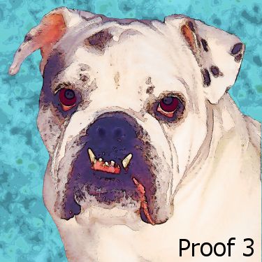 pet pop art portraits and gifts Bulldog