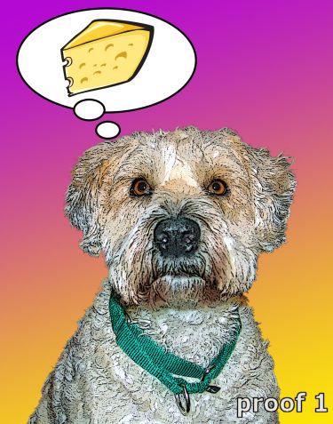 Wheaton Terrier pop art