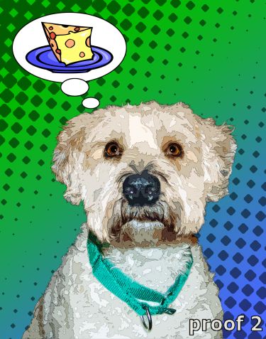 Wheaten Terrier art portrait
