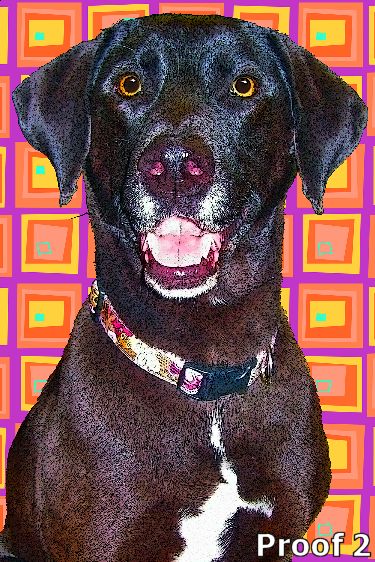 Retro style dog art