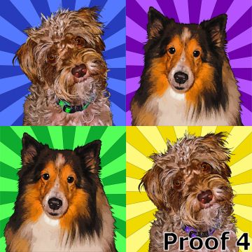 custom dog pop art
