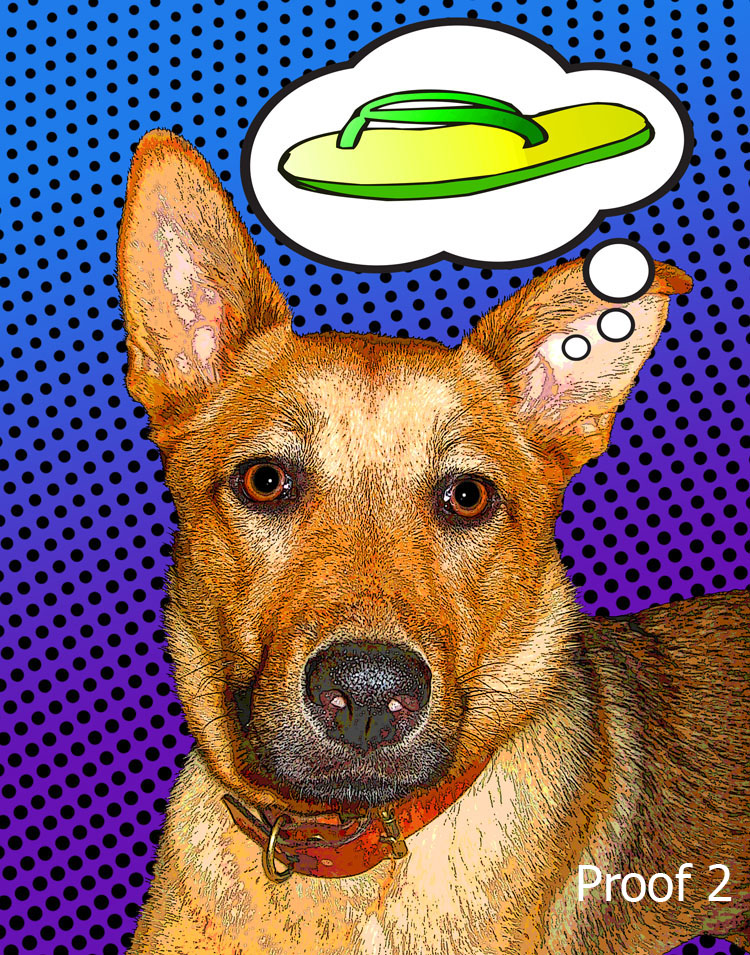 dog pop art portrait