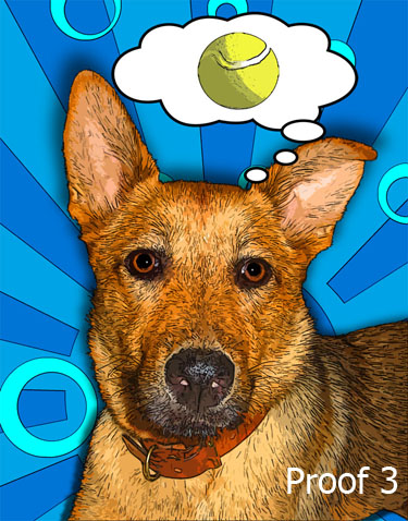Comic Dog pop art