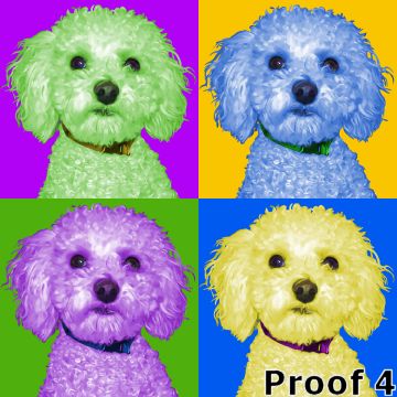 Warhol inspired Poodle portraits and gift items