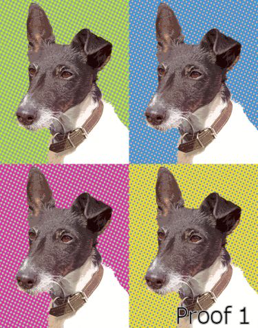 pop art pet portrait fox terrier gifts